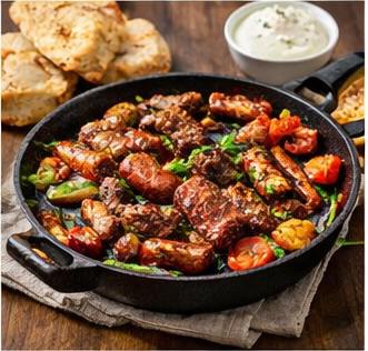 Smoked BBQ-Fajita-Pfanne