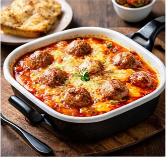 Svens Hackbällchen-Auflauf mit Ajvar & Kartoffeln – die Ofenbombe