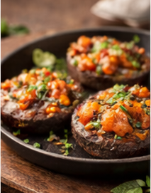 Gefüllte Portobello-Pilze