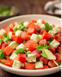 Melonen-Feta-Salat mit Minze